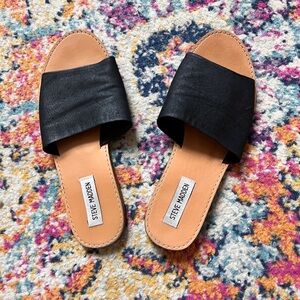 Steve Madden Black Slide Sandals for Women
